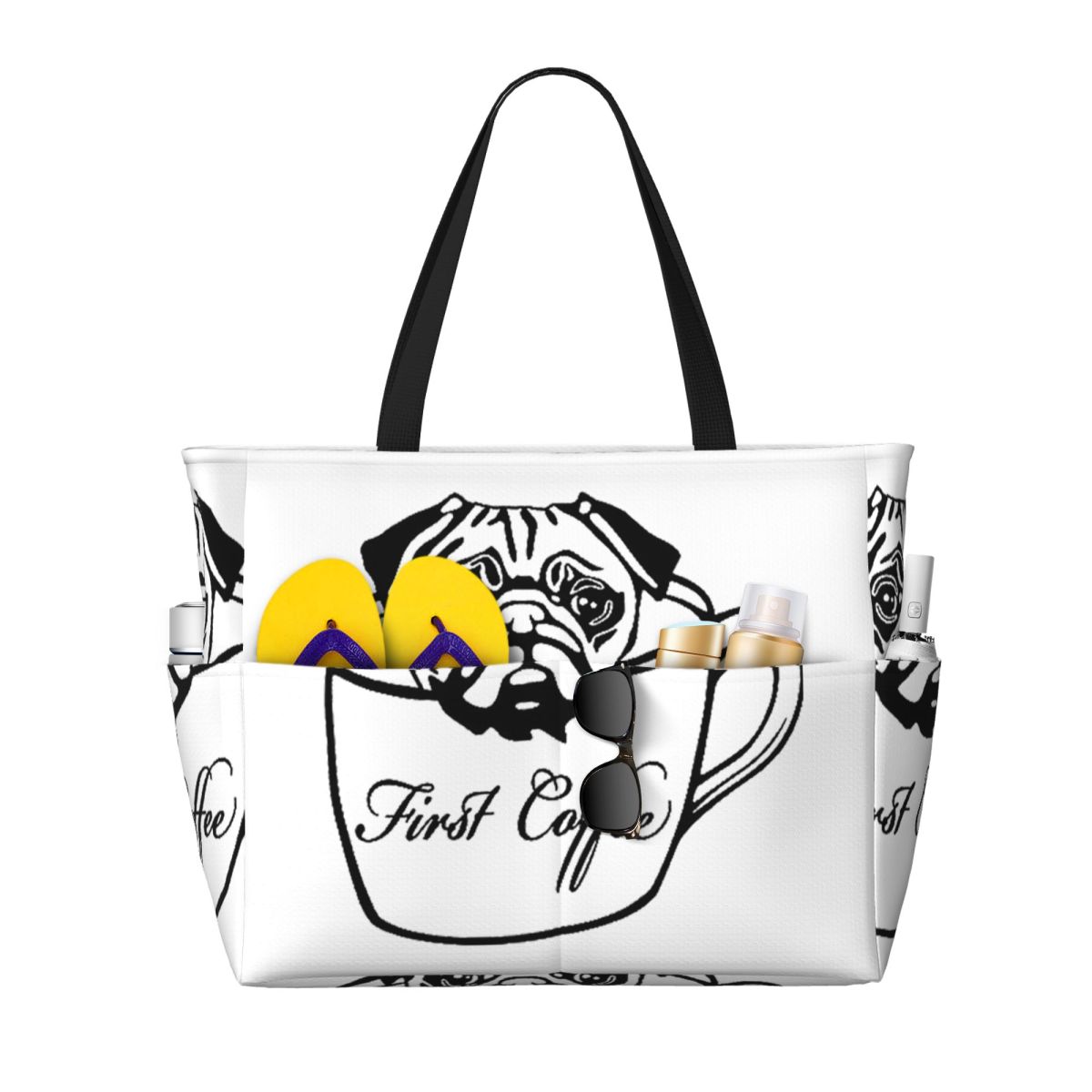 Borsa tote Pug First Coffee Be - Yoga In Fitness First recensione e prezzo